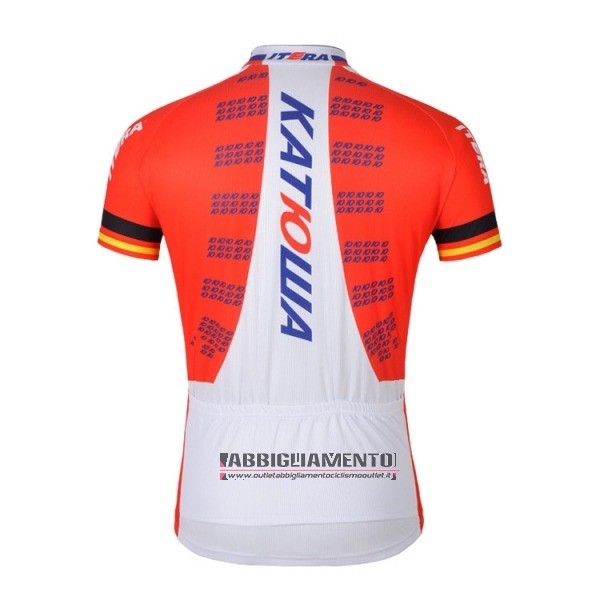 Abbigliamento Katusha 2018 Manica Corta e Pantaloncino Con Bretelle Rosso Bianco - Clicca l'immagine per chiudere